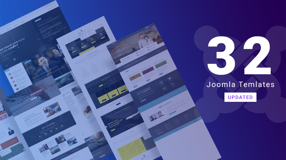 32 Joomla templates updated for Joomla 3.9.8