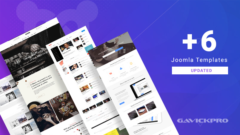 6 gavick Joomla templates updated