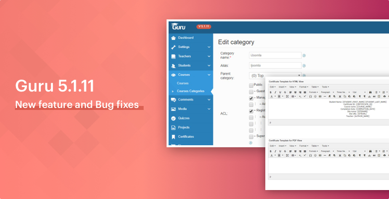 Joomla LMS Extension - Guru 5.1.11 updated