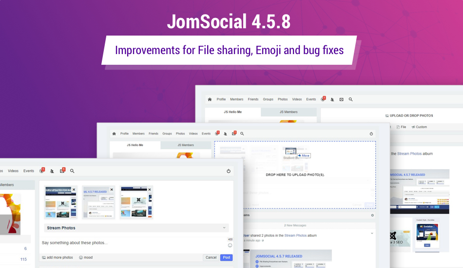 JomSocial 4.5.8 release for improvements and bug fixes