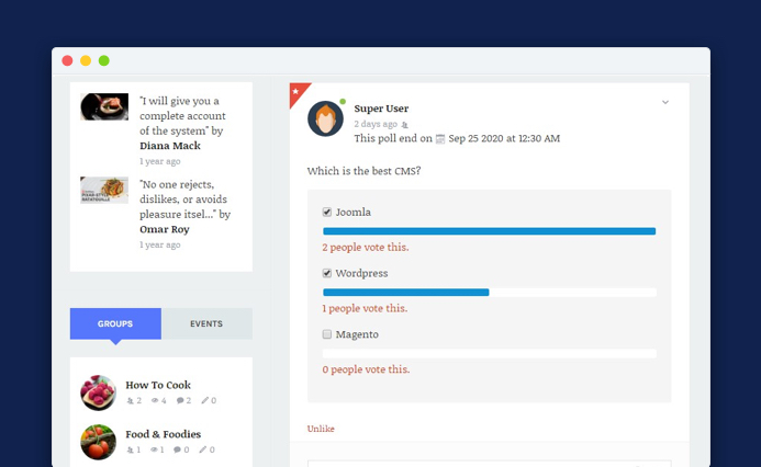 Jomsocial - poll