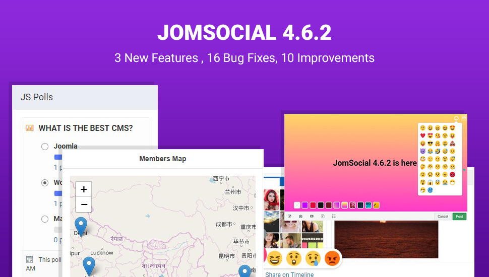 JomSocial 4.6.2 release for a new features, improvements and bug fixes