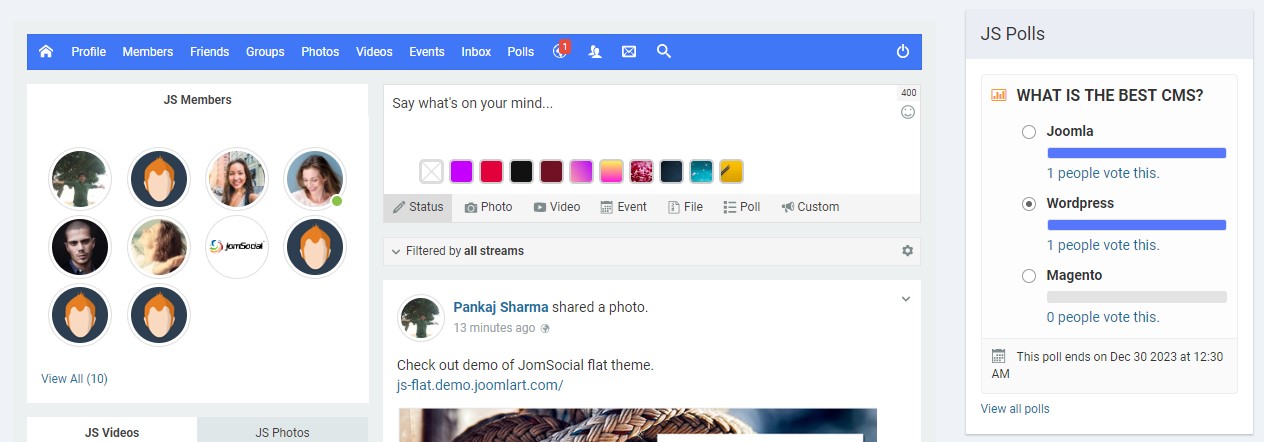 JomSocial 4.6.2 release for a new features, improvements and bug fixes