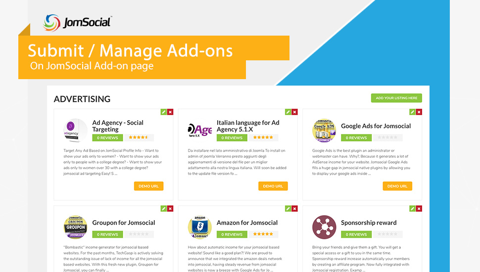 How to submit and manage JomSocial add-ons