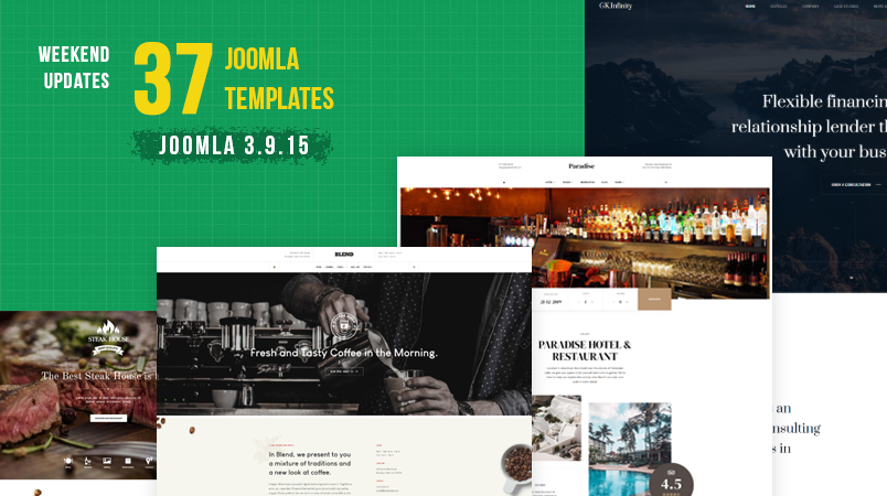 37 gavick Joomla templates updated