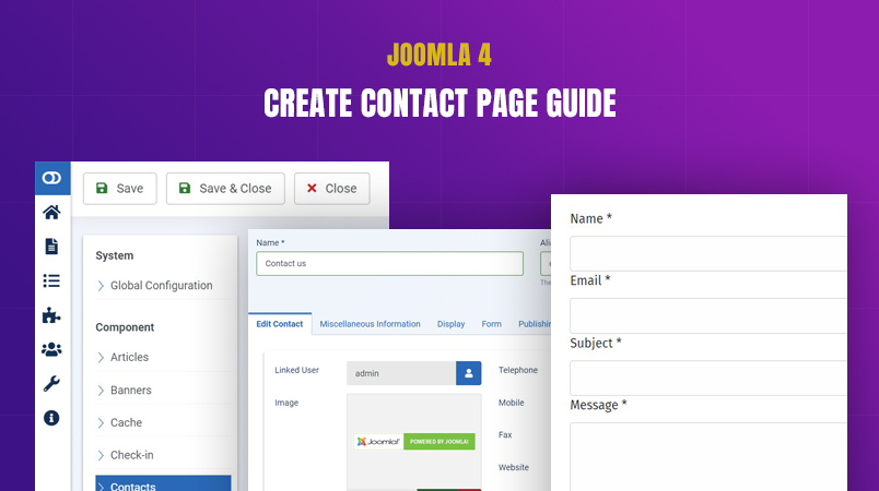Contact us page in Joomla 4