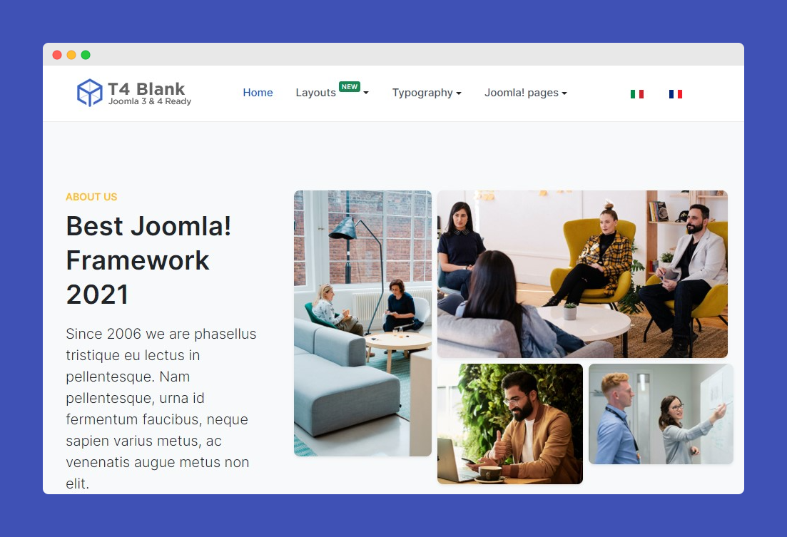 Joomla multilingual website language switcher module