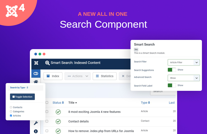 Smart Search Joomla 4 - A new all in one search component