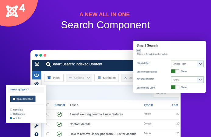 Smart Search Joomla 4 - A new All in one Search Component