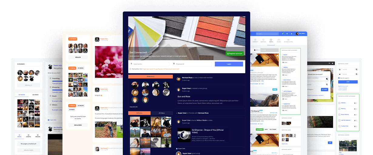 joomla social network website design