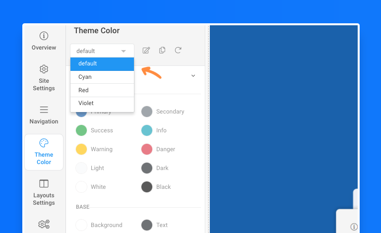 T4 Joomla template framework theme color setting