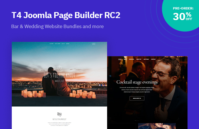 T4 Joomla page builder released