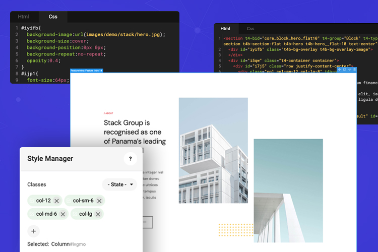 joomla page builder custom HTML and CSS