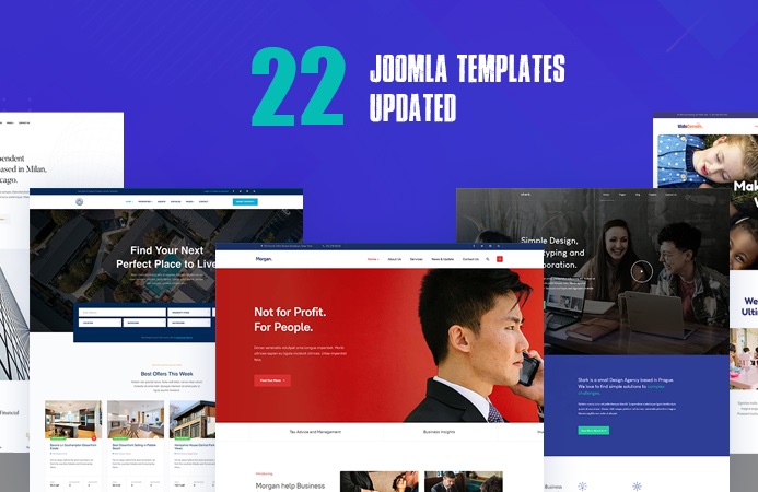22 Joomla templates updated for Joomla 3.9.18 