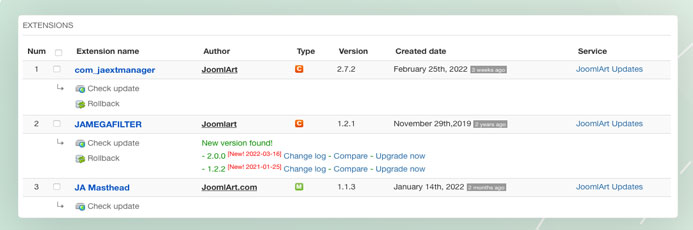 JA Megafilter Joomla search and filter extension for Joomla 4 upgrade