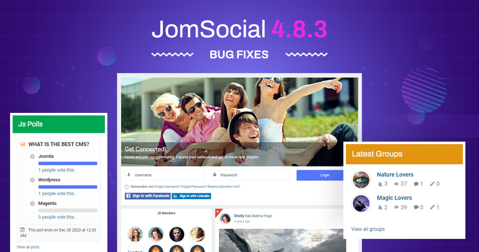 Joomla community social extension - JomSocial
