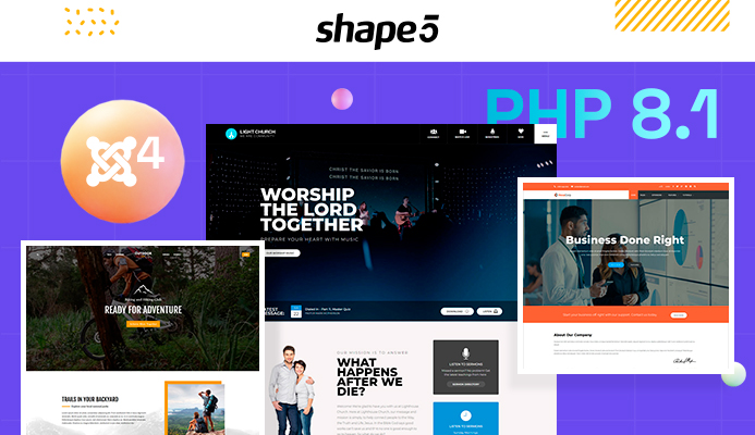 [Updates] 15+ Shape5 products updated for Joomla 4 and PHP 8.1