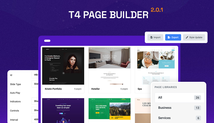 Update] T4 Page Builder updated for bug fixes | JoomlArt