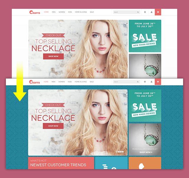 Magento theme backgrounds with JM Basetheme