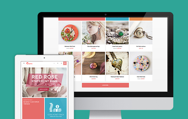 responsive Magento theme JM Crafts for handmade and crafts stores