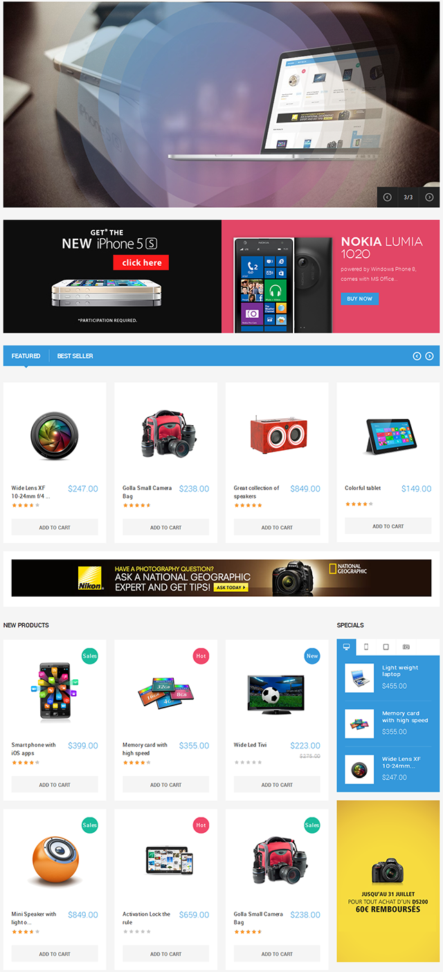 Responsive Magento theme JM iTech