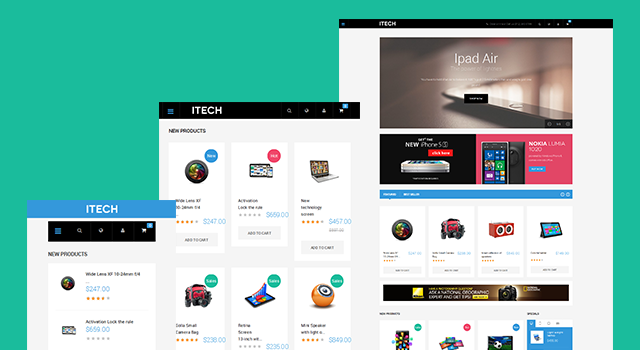 Responsive layout in Responsive Magento theme JM iTech