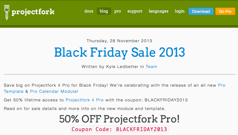Best Joomla Black Friday Deals 2013 on everything Joomla related