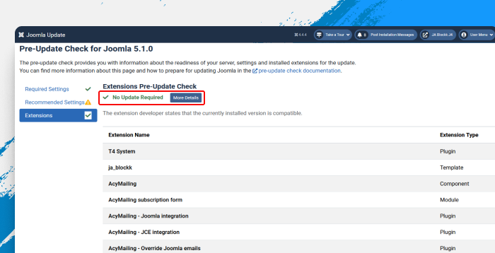 Pre-update-check-for-Joomla5-without-requiring-an-update