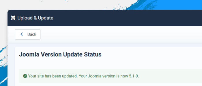 Joomla-update-successfully-completed
