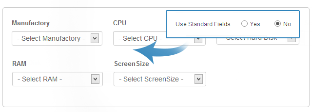 Extra field search mode only