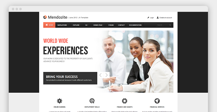 Responsive business joomla template