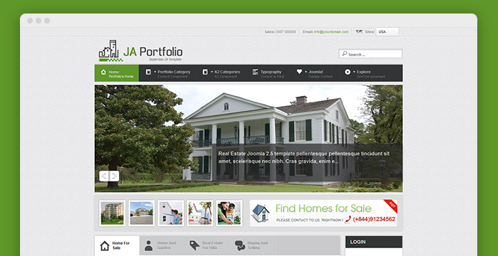 Responsive joomla template for portfolio