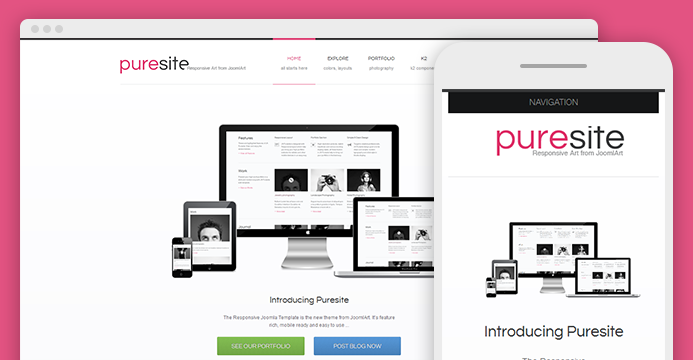 puresite responsive joomla template for business