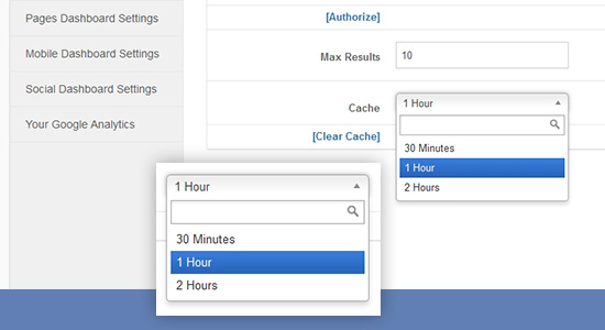 cache setting