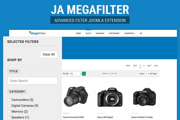 Advanced Joomla filter extension