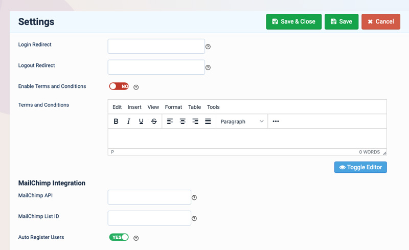 joomla lms extension students registration