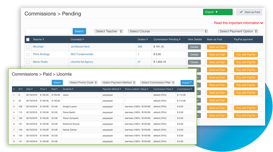 Guru commission system