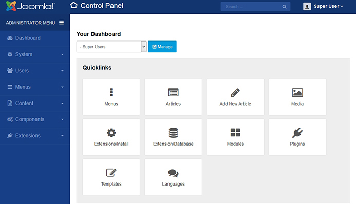 joomla quickicons