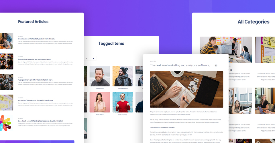 support Default Joomla pages - GK App Joomla template