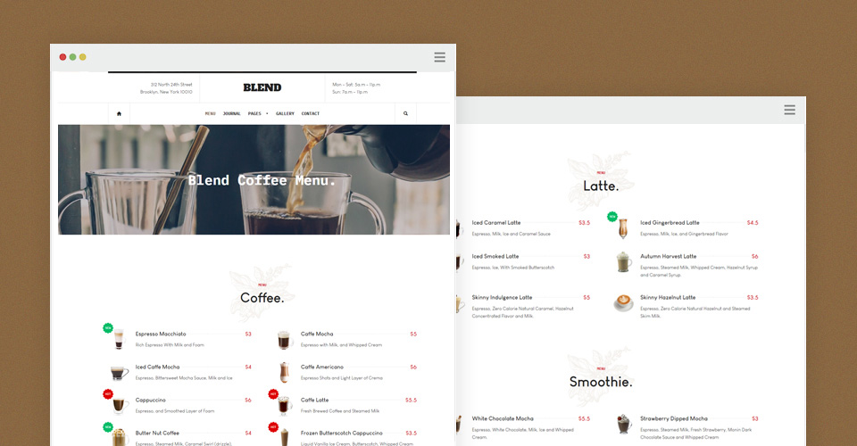 Joomla template for restaurant website