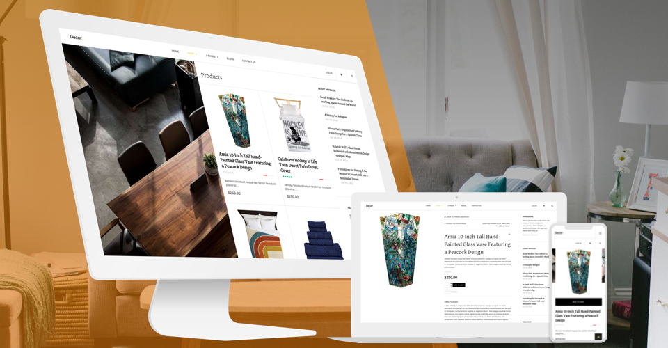 Responsive e-commerce Joomla template GK Decor