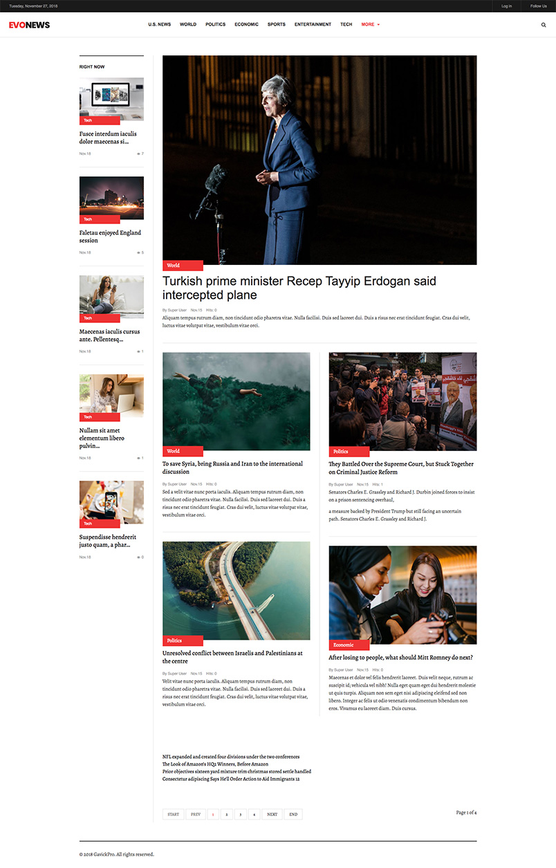 magazines joomla template featured news GK Evo news