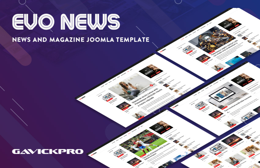 Joomla template for news and magazines website - GK Evo News