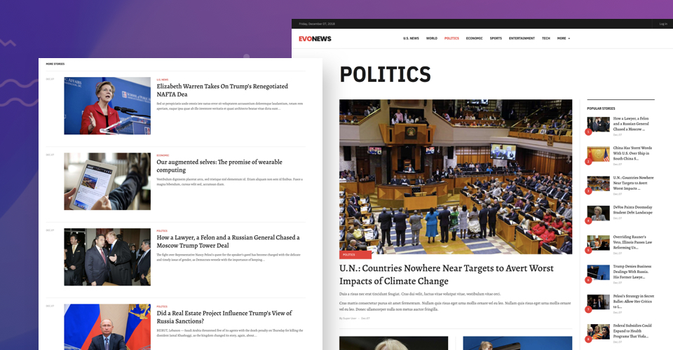 Joomla template for news and magazine