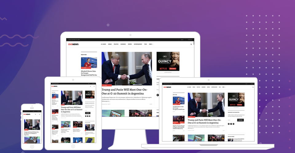 Responsive news Joomla template - gavick evo news Joomla template