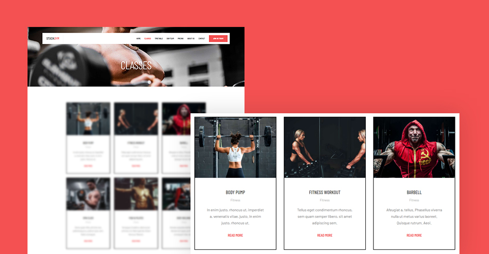  Pre built fitness page- Fitness Joomla Template