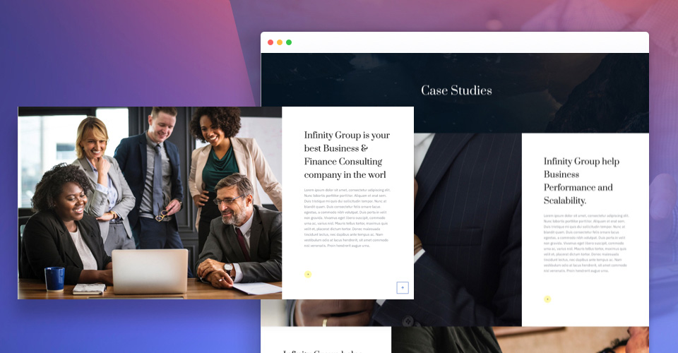 case study Joomla template