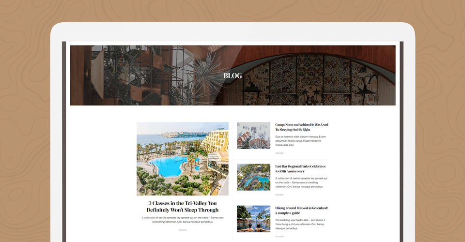 Blog page for Joomla template 