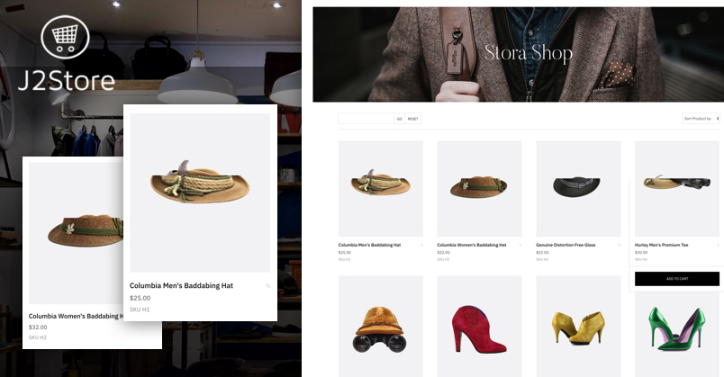 GK Stora joomla template support j2 store