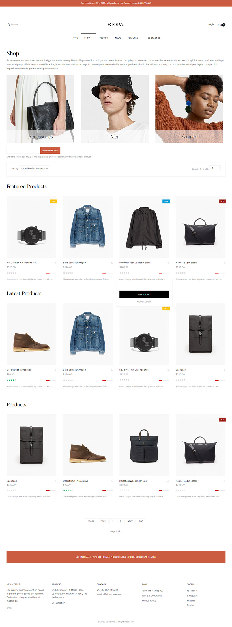 virtuemart ecommerce joomla template GK Stora